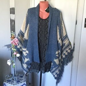 New Authentic Ralph Lauren Poncho Cardigan